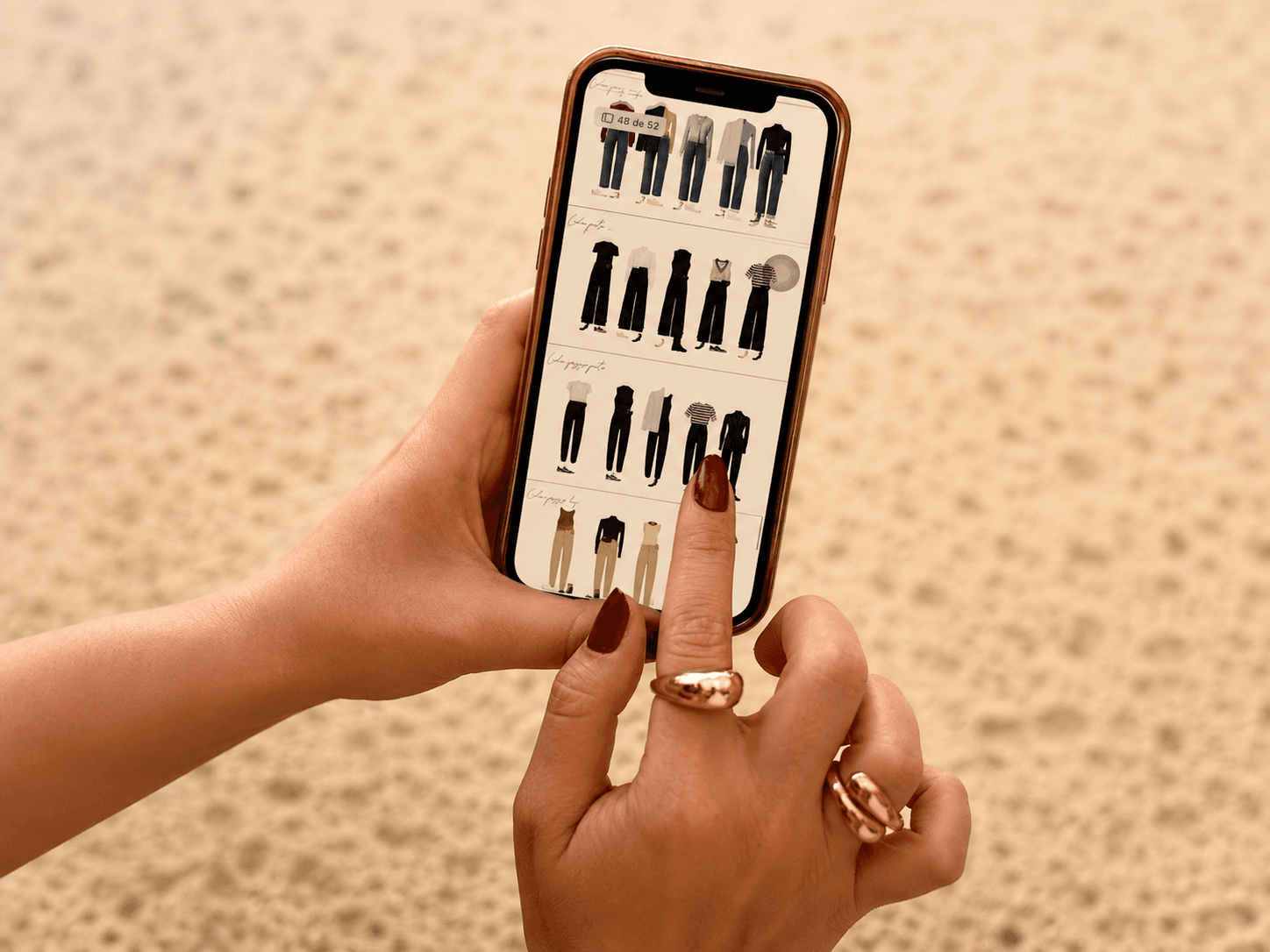 A wardrobe app screen that only catalogues garments